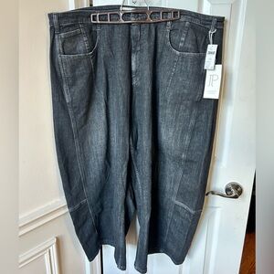 Pilcro The Kenna Mid-Rise Heritage Barrel Jeans Carbon